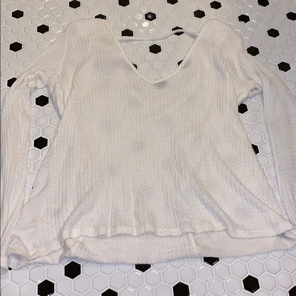 american eagle waffle sweater